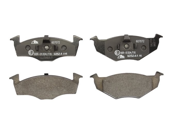 Set plăcuțe frână ATE, față , pentru: SEAT CORDOBA, CORDOBA VARIO, CORDOBA VARIO/KOMBI, IBIZA II, TOLEDO I; VW GOLF III, POLO, POLO III CLASSIC, POLO/KOMBI, VENTO 1.0-2.0 05.91-12.02