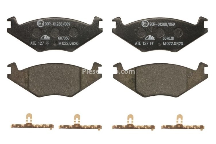 Set plăcuțe frână ATE, față (cu accesorii), pentru: SEAT CORDOBA, CORDOBA VARIO, IBIZA II; VW DERBY, GOLF II, JETTA II, POLO CLASSIC 1.0-1.9D 08.81-12.02