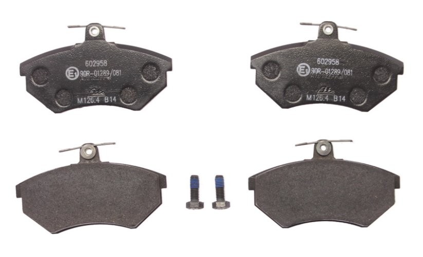 Set plăcuțe frână ATE, față (cu șuruburi ghidare etrier), pentru: SEAT CORDOBA, CORDOBA VARIO, CORDOBA VARIO/KOMBI, IBIZA II, INCA, TOLEDO I; VW CADDY II 1.0-2.9 02.88-01.04