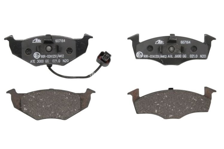 Set plăcuțe frână ATE, față , pentru: SKODA FABIA I, FABIA I PRAKTIK, FABIA II; VW POLO, POLO IV, POLO/KOMBI 1.0-2.0 12.95-