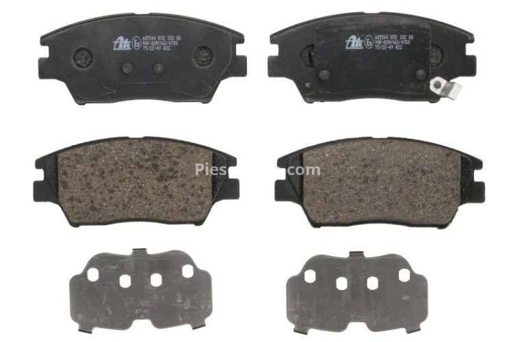 Set plăcuțe frână ATE, față (cu un tampon de amortizare), pentru: SSANGYONG TIVOLI, TIVOLI GRAND, XLV 1.5-1.6LPG 03.15-