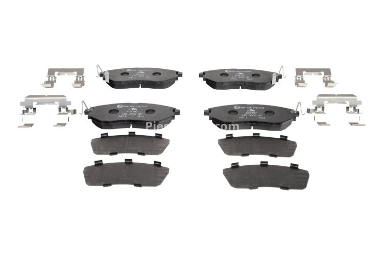 Set plăcuțe frână ATE, față (cu accesorii; cu un tampon de amortizare), pentru: SUBARU FORESTER, LEGACY IV, OUTBACK, TRIBECA 2.0-3.6 09.03-