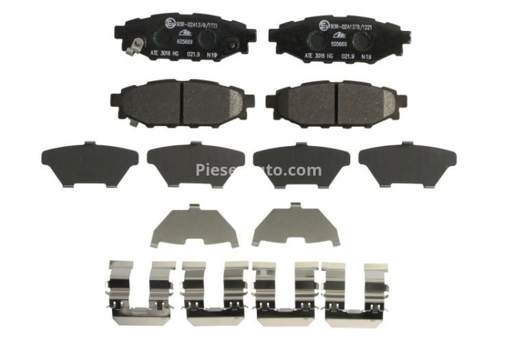 Set plăcuțe frână ATE, spate  , pentru: SUBARU BRZ, FORESTER, IMPREZA, LEGACY IV, LEGACY V, OUTBACK, WRX, XV; TOYOTA GT 86 1.5-3.6 09.03-