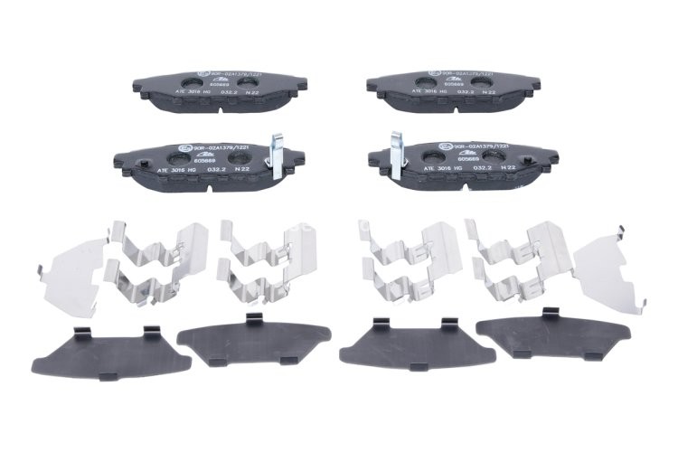 Set plăcuțe frână ATE, spate  , pentru: SUBARU BRZ, FORESTER, IMPREZA, LEGACY IV, LEGACY V, OUTBACK, WRX, XV; TOYOTA GT 86 1.5-3.6 09.03-