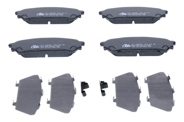 Set plăcuțe frână ATE, spate  (cu un tampon de amortizare), pentru: SUBARU FORESTER, IMPREZA 1.5-2.5 12.00-06.09