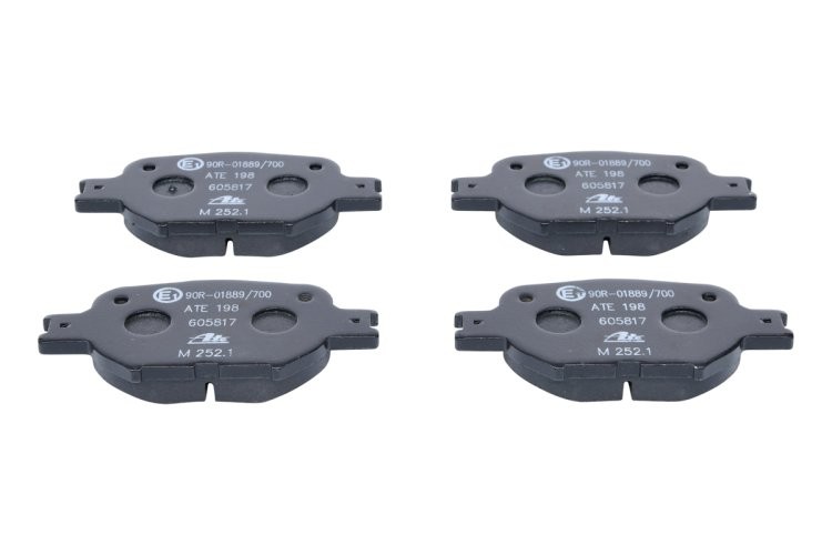 Set plăcuțe frână ATE, față , pentru: TOYOTA ALTEZZA, ALTEZZA GITA, BREVIS, CALDINA, CELICA, COROLLA, COROLLA VERSO, MARK II, MARK II IX, MARK X I, MATRIX, PROGRES, VEROSSA 1.3-3.0 10.97-09.09