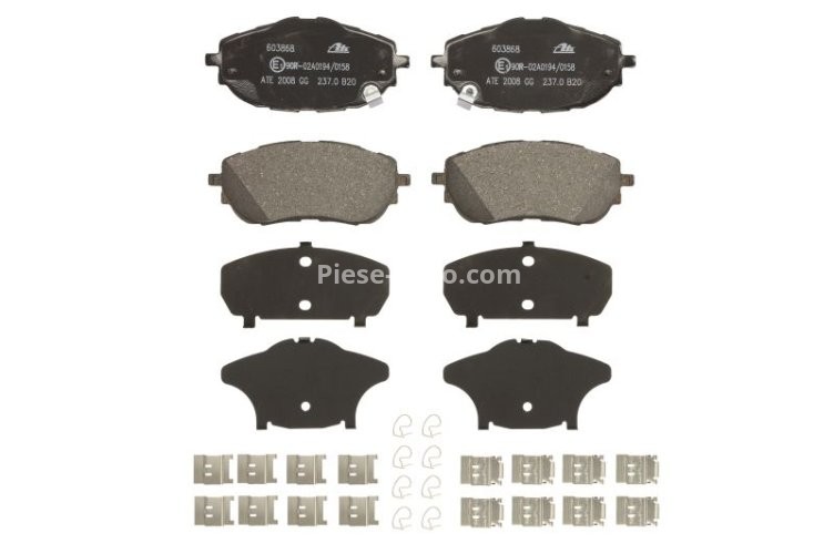 Set plăcuțe frână ATE, față , pentru: TOYOTA AURIS, COROLLA 1.2-1.8H 10.12-08.19