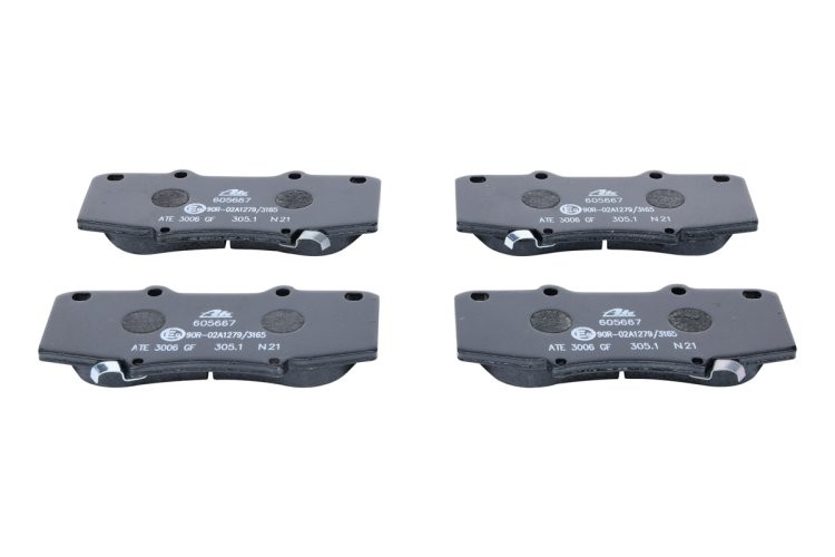 Set plăcuțe frână ATE, față , pentru: TOYOTA HILUX, HILUX VII 2.5D/3.0D 02.05-