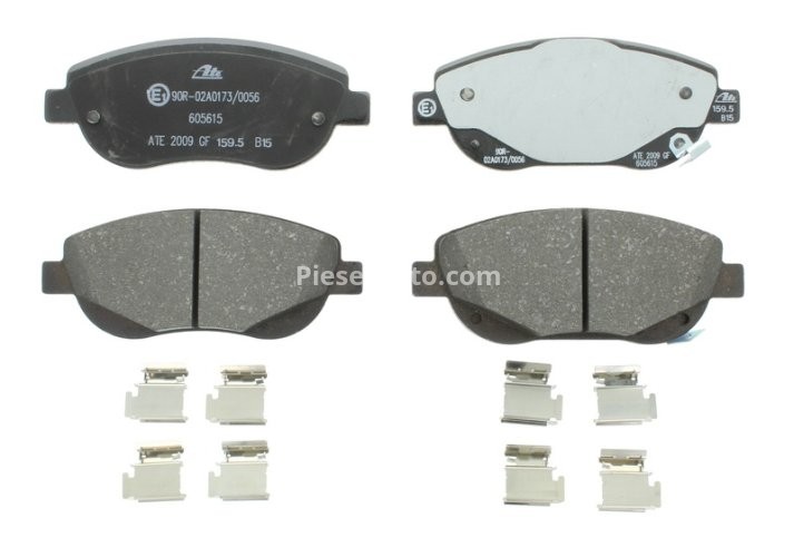 Set plăcuțe frână ATE, față (cu accesorii), pentru: TOYOTA AVENSIS, VERSO 1.6-2.2D 11.08-10.18