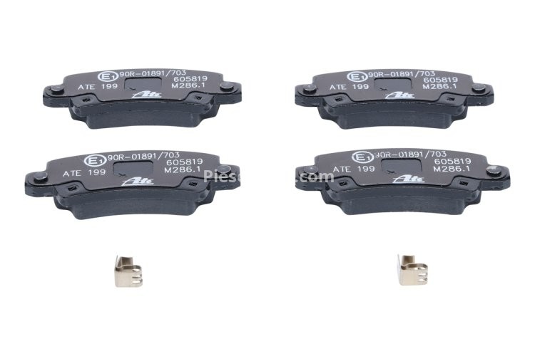 Set plăcuțe frână ATE, spate  , pentru: TOYOTA COROLLA 1.3-2.0D 10.01-03.08