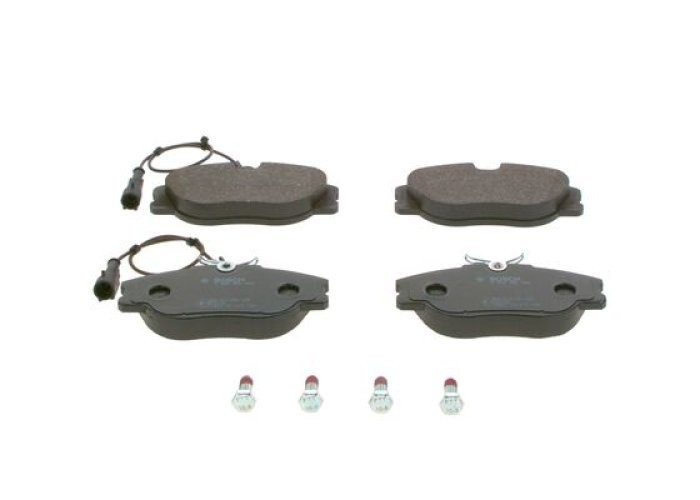 Set plăcuțe frână față , BOSCH, pentru: ALFA ROMEO 155, GTV, SPIDER; FIAT CROMA, TIPO; LANCIA DEDRA, DELTA I, KAPPA, THEMA 2.0-3.0 03.86-10.05