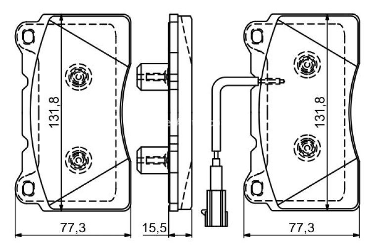 Set plăcuțe frână față , BOSCH, pentru: ALFA ROMEO GIULIETTA, GIULIETTA/HATCHBACK 1.4-2.0D 04.10-12.20