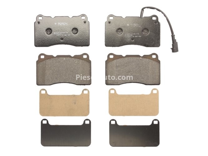 Set plăcuțe frână față , BOSCH (cu tampon de amortizare), pentru: ALFA ROMEO 159, 166, BRERA, SPIDER; LANCIA KAPPA; MASERATI GHIBLI III 1.8-3.2 10.94-