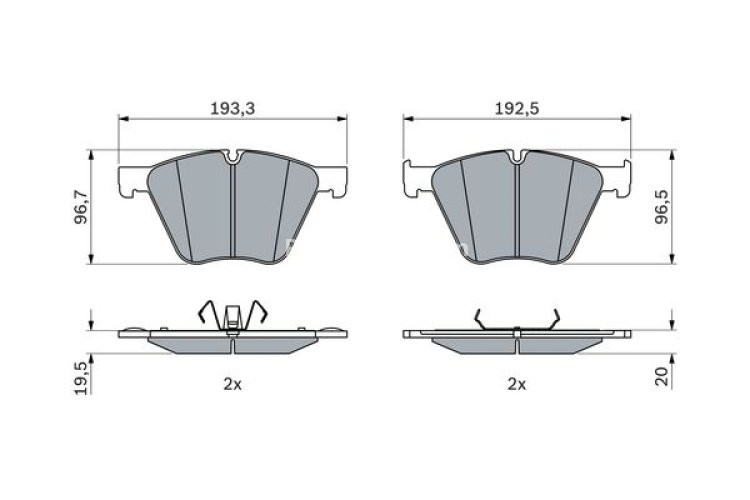 Set plăcuțe frână față , BOSCH, pentru: ROLLS-ROYCE GHOST I 6.6 12.09-03.20