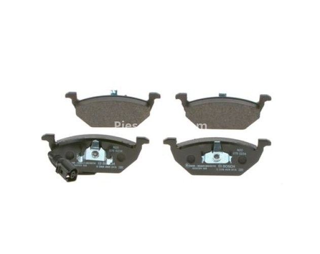 Set plăcuțe frână față , BOSCH, pentru: AUDI A2, A3; SEAT ALTEA, ALTEA XL, LEON, TOLEDO II, TOLEDO III; SKODA FABIA I, FABIA I PRAKTIK, FABIA II, OCTAVIA I, OCTAVIA II 1.0-3.2 09.96-