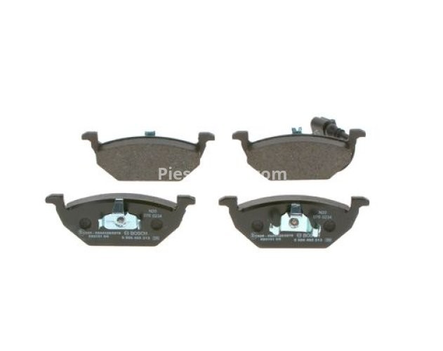 Set plăcuțe frână față , BOSCH, pentru: AUDI A2, A3; SEAT ALTEA, ALTEA XL, LEON, TOLEDO II, TOLEDO III; SKODA FABIA I, FABIA I PRAKTIK, FABIA II, OCTAVIA I, OCTAVIA II 1.0-3.2 09.96-