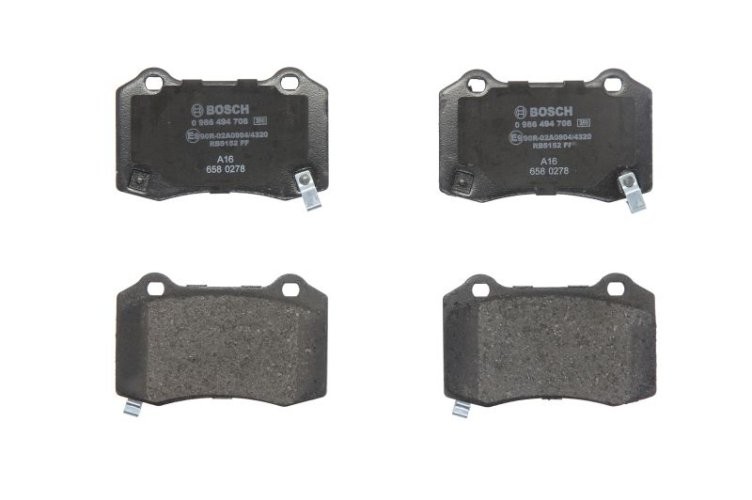 Set plăcuțe frână spate , BOSCH, pentru: CHEVROLET CAMARO; CHRYSLER 300C; DODGE CHALLENGER, CHARGER, MAGNUM; JEEP GRAND CHEROKEE, GRAND CHEROKEE III, GRAND CHEROKEE IV 2.7-Electric 09.04-
