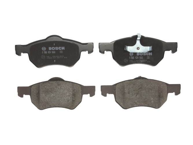 Set plăcuțe frână față , BOSCH, pentru: CHRYSLER CARAVAN, GRAND VOYAGER III, RAM, VOYAGER III, VOYAGER IV; DODGE CARAVAN 2.0-3.8 01.95-07.09