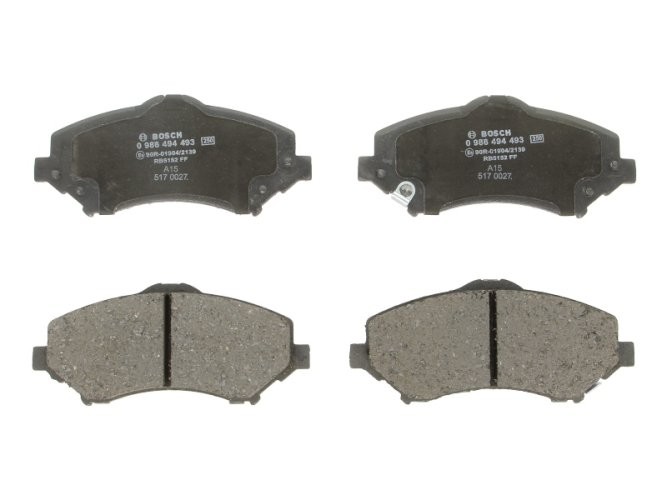 Set plăcuțe frână față , BOSCH, pentru: CHRYSLER GRAND VOYAGER V, TOWN & COUNTRY, VOYAGER V; DODGE GRAND, JOURNEY, NITRO; FIAT FREEMONT; JEEP CHEROKEE, WRANGLER III 2.0D-4.0 09.06-