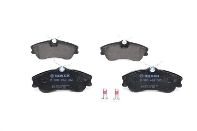 Set plăcuțe frână față , BOSCH, pentru: CITROEN BERLINGO, BERLINGO/MINIVAN, XSARA PICASSO; PEUGEOT 206, 208 II, PARTNER ORIGIN, PARTNER ORIGIN/MINIVAN 1.2-Electric 07.96-