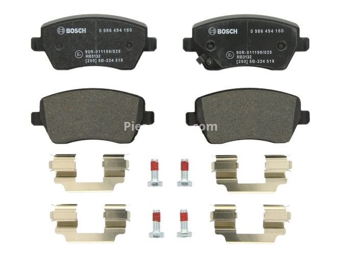 Set plăcuțe frână față , BOSCH, pentru: DACIA DUSTER; OPEL AGILA; SUZUKI SWIFT III 1.0-1.6 02.05-