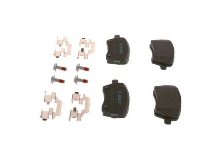 Set plăcuțe frână față , BOSCH ( cu suruburi; cu tampon de amortizare), pentru: MERCEDES CITAN MIXTO (DOUBLE CABIN), CITAN (MPV) 0.9-Electric 06.01-