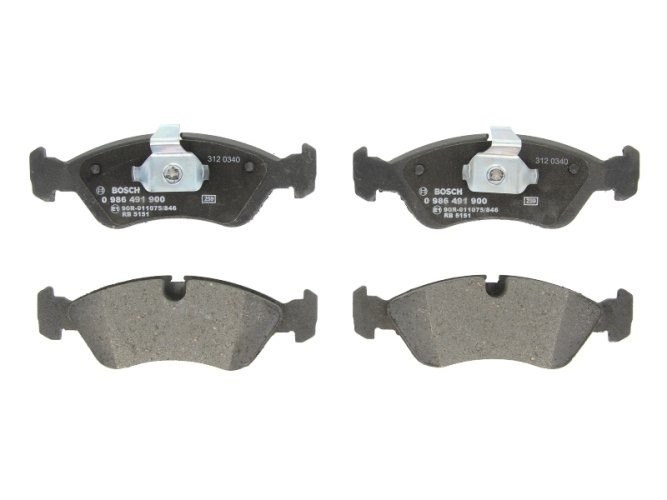 Set plăcuțe frână față , BOSCH (cu lacat), pentru: DAEWOO ARANOS, CIELO, ESPERO, LANOS, NEXIA; OPEL ASTRA F, ASTRA F CLASSIC, ASTRA F/KOMBI, CALIBRA A, KADETT E, OMEGA A, VECTRA A 1.3-2.5 09.84-