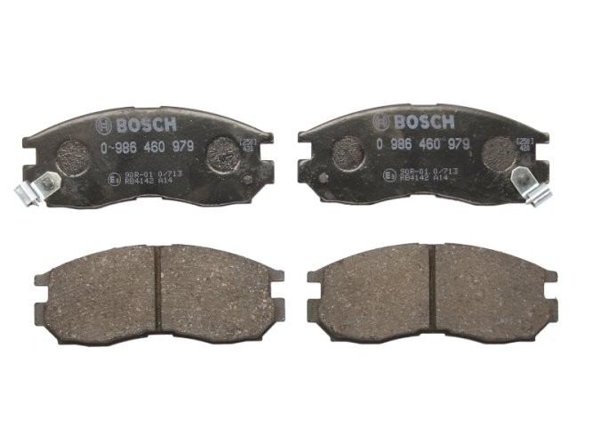 Set plăcuțe frână față , BOSCH, pentru: DODGE AVENGER; HYUNDAI SANTAMO; MITSUBISHI COLT III, COLT IV, ECLIPSE I, ECLIPSE II, GALANT VI, GALANT VII, GALANT VIII, L200, LANCER IV 1.6-2.5D 11.87-12.07