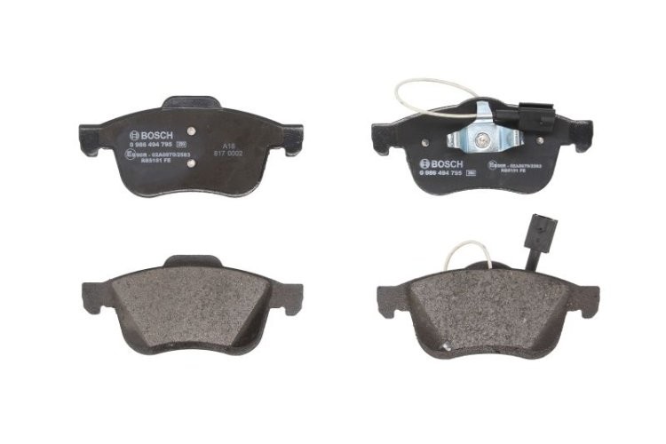 Set plăcuțe frână față , BOSCH (cu lacat; cu tampon de amortizare), pentru: FIAT DOBLO, DOBLO CARGO 1.3D-2.0D 01.10-