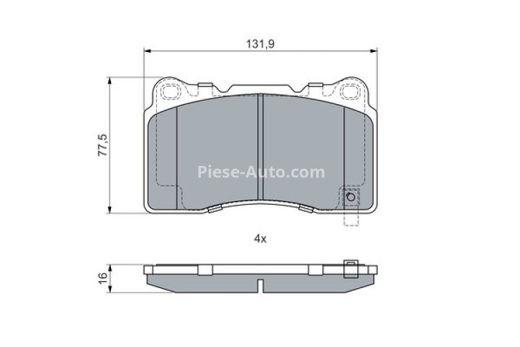 Set plăcuțe frână față , BOSCH, pentru: HONDA CIVIC X 2.0 06.17-12.22