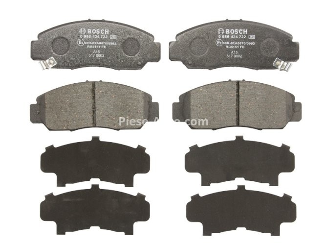 Set plăcuțe frână față , BOSCH, pentru: HONDA ACCORD VII, CIVIC IX, CIVIC VII, CIVIC VIII, FR-V, ODYSSEY, STREAM; NISSAN PATHFINDER II, X-TRAIL I 1.6-3.5 09.95-