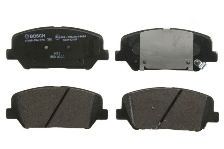 Set plăcuțe frână față , BOSCH ( cu tampon de amortizare), pentru: HYUNDAI GENESIS; KIA OPTIMA 1.7D-3.8 01.08-