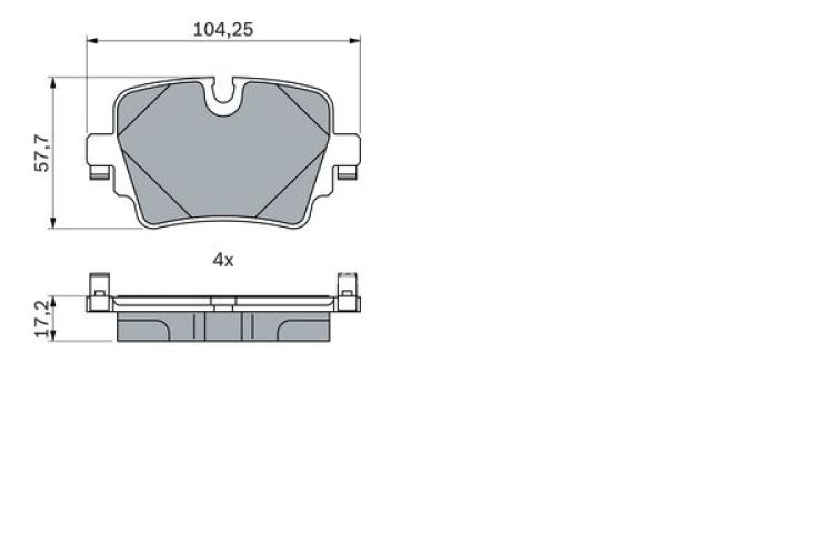 Set plăcuțe frână spate , BOSCH, pentru: JAGUAR XJ 2.0/3.0/3.0D 10.09-