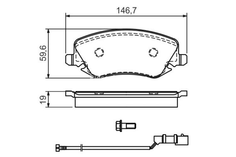 Set plăcuțe frână față , BOSCH, pentru: LANCIA THESIS 2.0-3.2 07.02-07.09