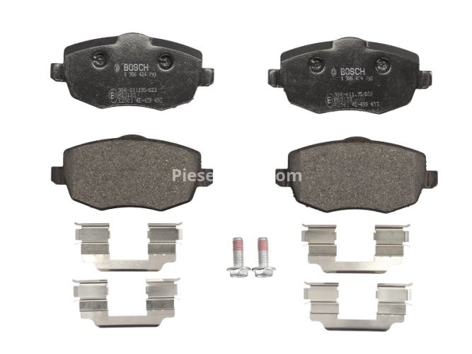 Set plăcuțe frână față , BOSCH, pentru: LANCIA YPSILON 1.2/1.3D/1.4 10.03-12.11