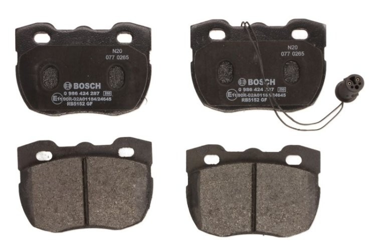 Set plăcuțe frână față , BOSCH, pentru: LAND ROVER 110/127, 90 I, DEFENDER, DISCOVERY I, RANGE ROVER I 2.0-4.3 08.81-02.16