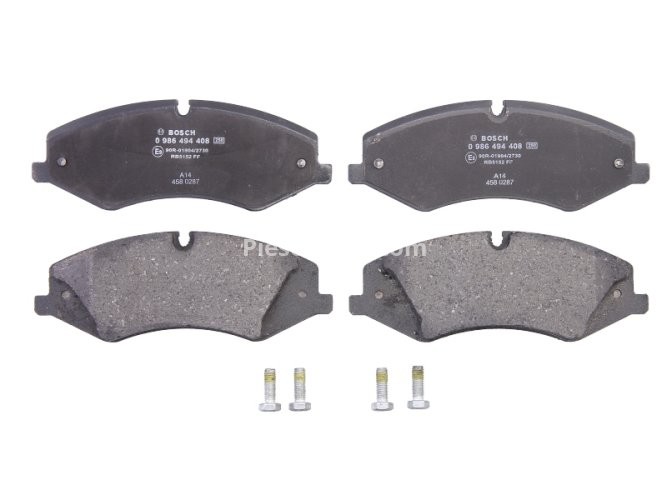 Set plăcuțe frână față , BOSCH (cu suruburi; cu tampon de amortizare), pentru: LAND ROVER DEFENDER, DISCOVERY IV, DISCOVERY V, RANGE ROVER III, RANGE ROVER IV, RANGE ROVER SPORT I 2.0-5.0 05.05-