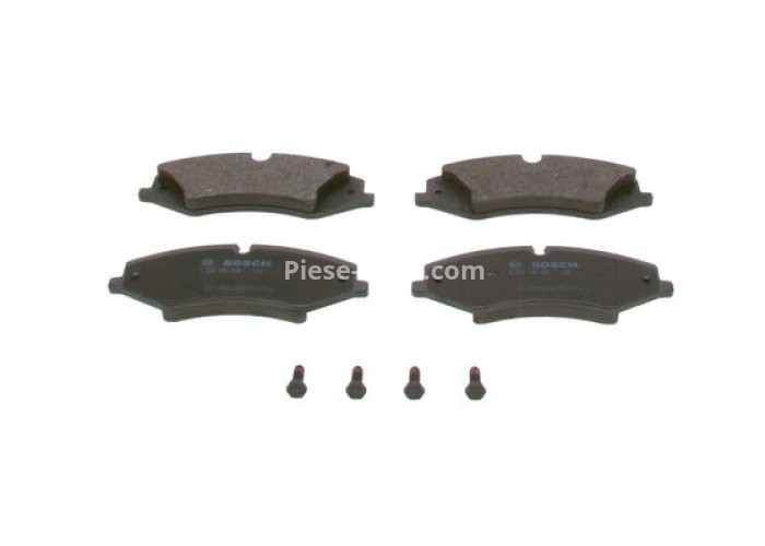 Set plăcuțe frână față , BOSCH (cu suruburi; cu tampon de amortizare), pentru: LAND ROVER DEFENDER, DISCOVERY IV, DISCOVERY V, RANGE ROVER III, RANGE ROVER IV, RANGE ROVER SPORT I 2.0-5.0 05.05-