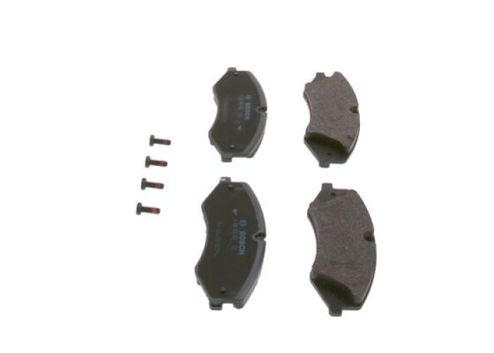 Set plăcuțe frână față , BOSCH (cu suruburi; cu tampon de amortizare), pentru: LAND ROVER DEFENDER, DISCOVERY IV, DISCOVERY V, RANGE ROVER III, RANGE ROVER IV, RANGE ROVER SPORT I 2.0-5.0 05.05-