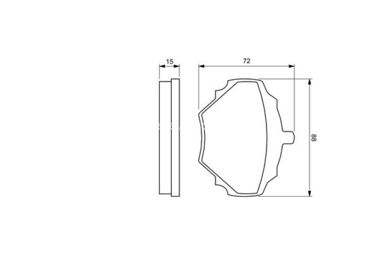 Set plăcuțe frână spate , BOSCH, pentru: LAND ROVER 90 I, DEFENDER, DISCOVERY I, RANGE ROVER I 2.0-4.3 08.81-02.16