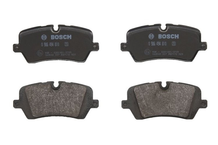Set plăcuțe frână spate , BOSCH ( cu tampon de amortizare), pentru: LAND ROVER DEFENDER, DISCOVERY V, RANGE ROVER IV, RANGE ROVER SPORT II 2.0-5.0 08.12-