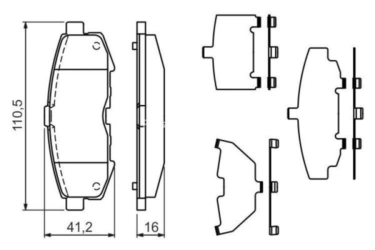 Set plăcuțe frână spate , BOSCH, pentru: MAZDA MPV II 2.0-3.0 09.99-12.06