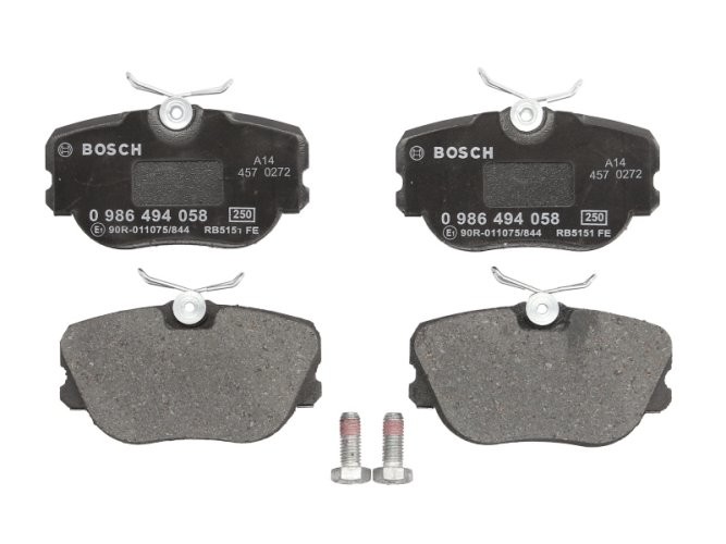 Set plăcuțe frână față , BOSCH (cu tampon de amortizare), pentru: MERCEDES 190 (W201) 1.8-2.6 10.82-08.93
