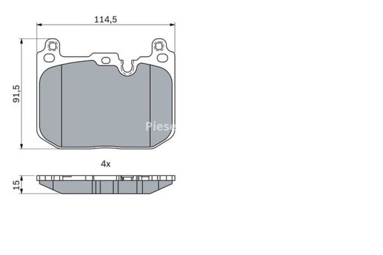 Set plăcuțe frână față , BOSCH, pentru: MINI (F56), (F57), CLUBMAN (F54), COUNTRYMAN (F60) 2.0 03.15-
