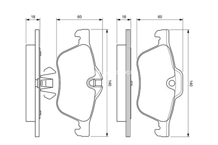 Set plăcuțe frână față , BOSCH, pentru: MINI (R50, R53), (R52) 1.4D/1.6 06.01-07.08