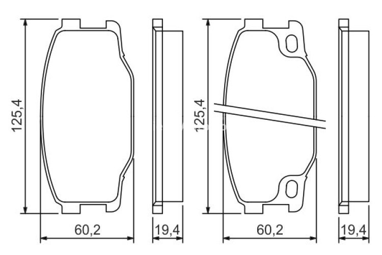 Set plăcuțe frână față , spate ,BOSCH , pentru: MITSUBISHI CANTER (FE5, FE6) VI 2.8D-4.9D 07.86-