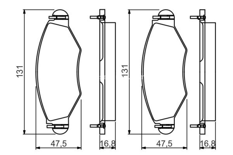 Set plăcuțe frână față , BOSCH, pentru: PEUGEOT 206, 206+ 1.1-1.9D 08.98-