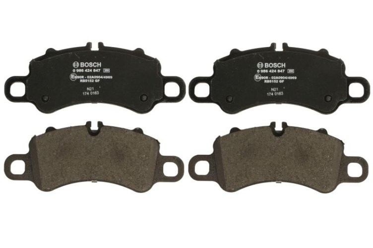 Set plăcuțe frână față , BOSCH, pentru: PORSCHE 718 BOXSTER, 718 BOXSTER SPYDER, 718 CAYMAN, 911, 911 TARGA 2.5/3.0/4.0 11.15-