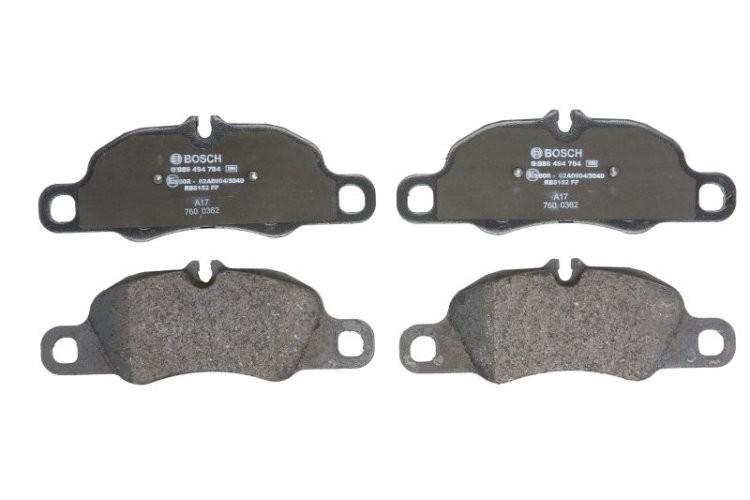 Set plăcuțe frână față , BOSCH, pentru: PORSCHE 718 BOXSTER, 718 CAYMAN, 911, 911 TARGA, BOXSTER, CAYMAN 2.0-3.6 06.08-