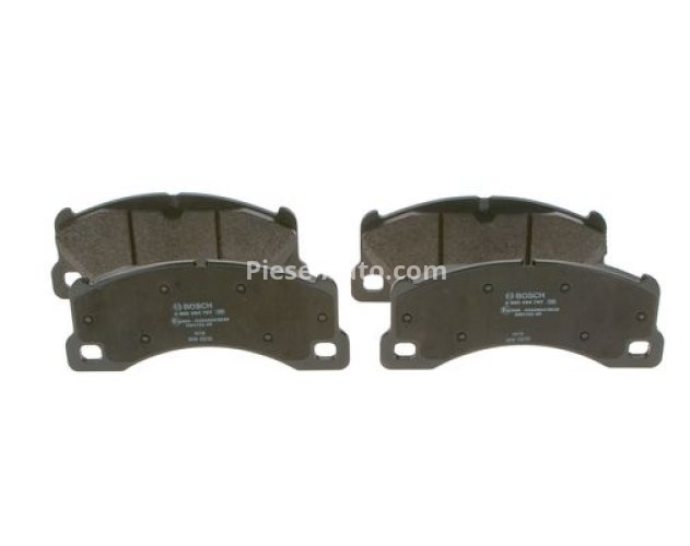 Set plăcuțe frână față , BOSCH (cu tampon de amortizare), pentru: PORSCHE CAYENNE, MACAN, PANAMERA, PANAMERA SPORT TURISMO; VW TOUAREG 2.0-4.8 01.03-